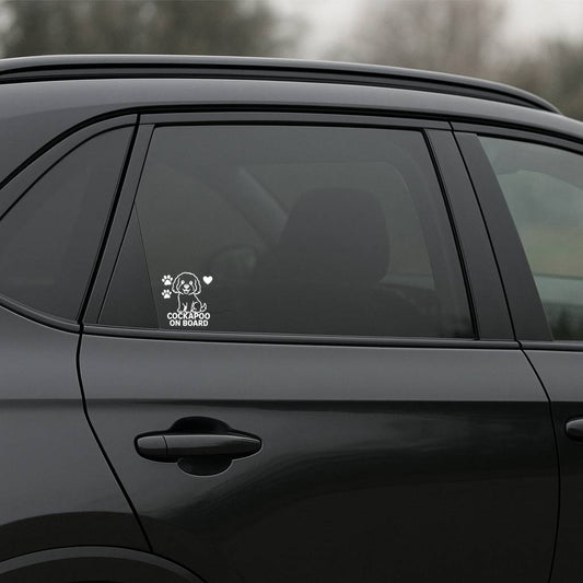 Cockapoo Dog On Board Car Bumper Sticker