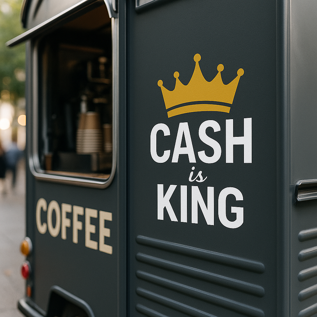 Cash Is King Business Sign