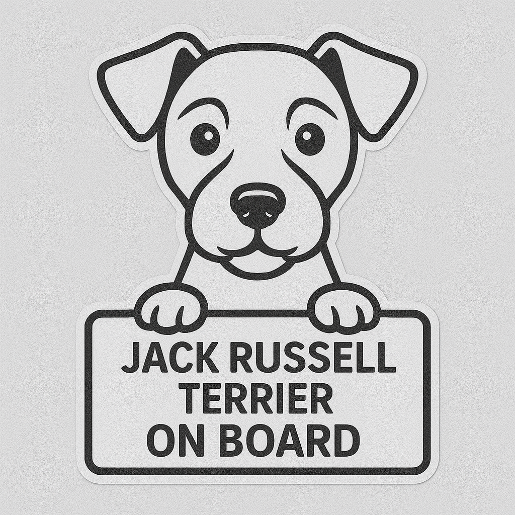 Jack Russell Dog On Board Car Bumper Sticker