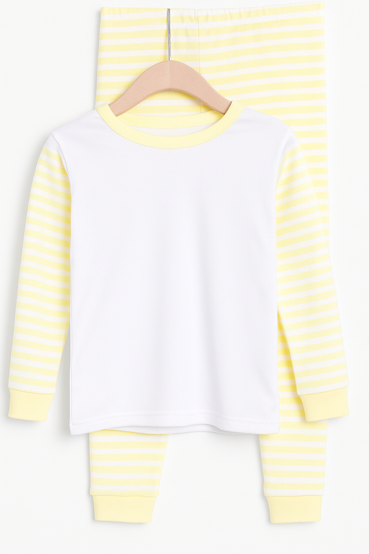 Personalised Yellow Lemon Kids PJs