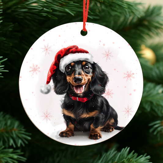 Dachshund Dog Christmas Bauble