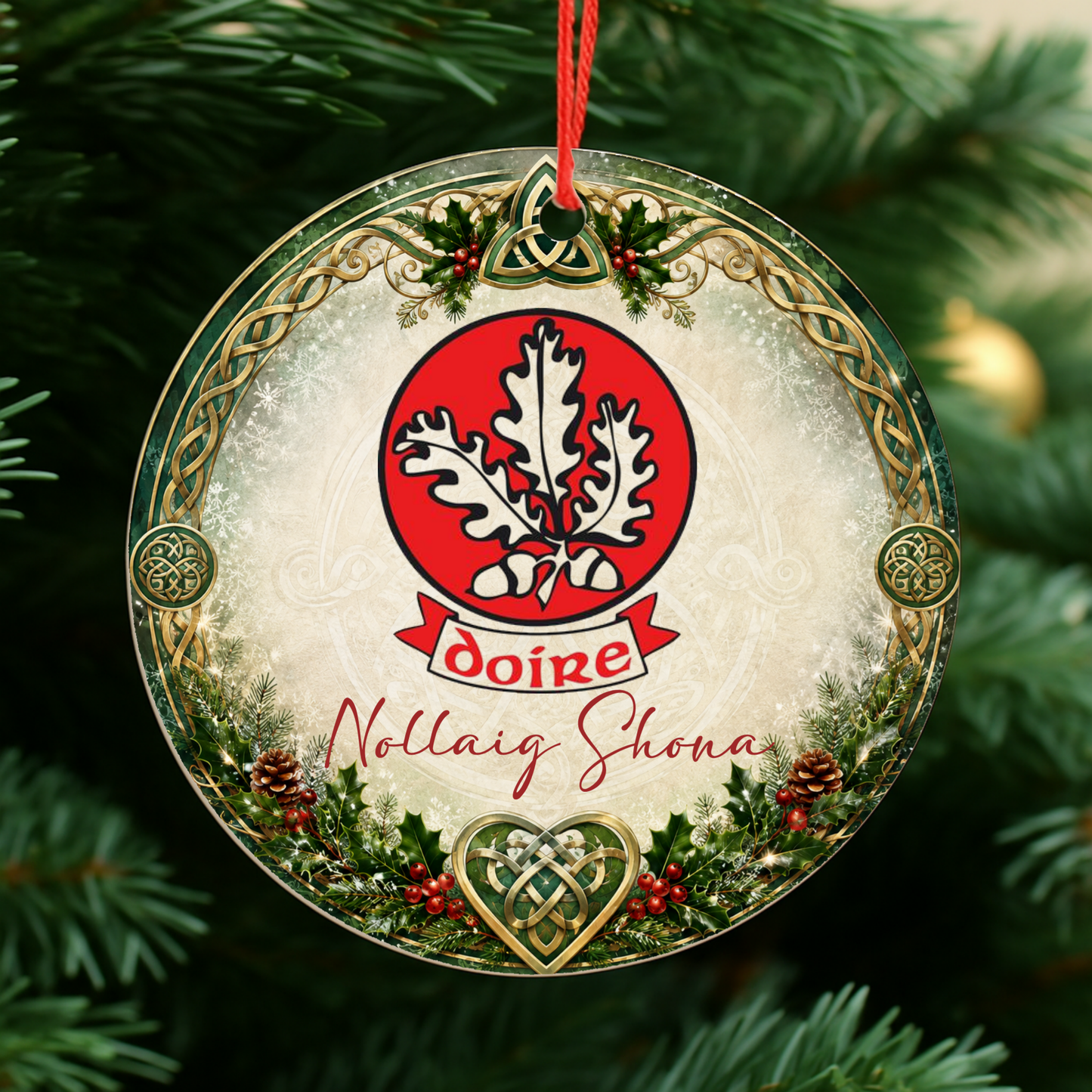 GAA County Derry Christmas Bauble | Irish GAA Decoration