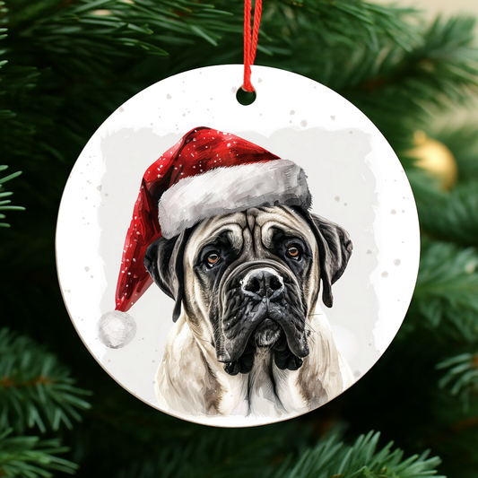 English Mastiff Dog Christmas Bauble