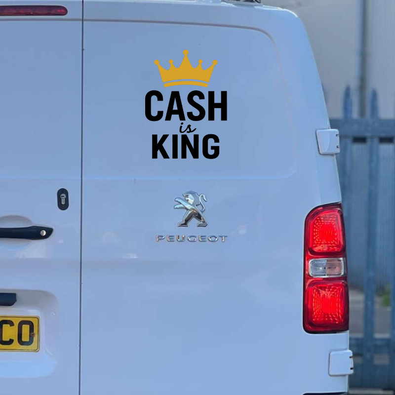 Cash Is King Business Sign