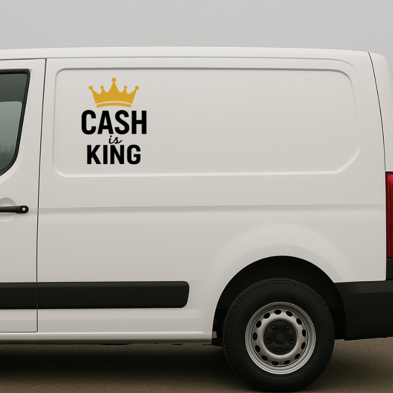 Cash Is King Business Sign
