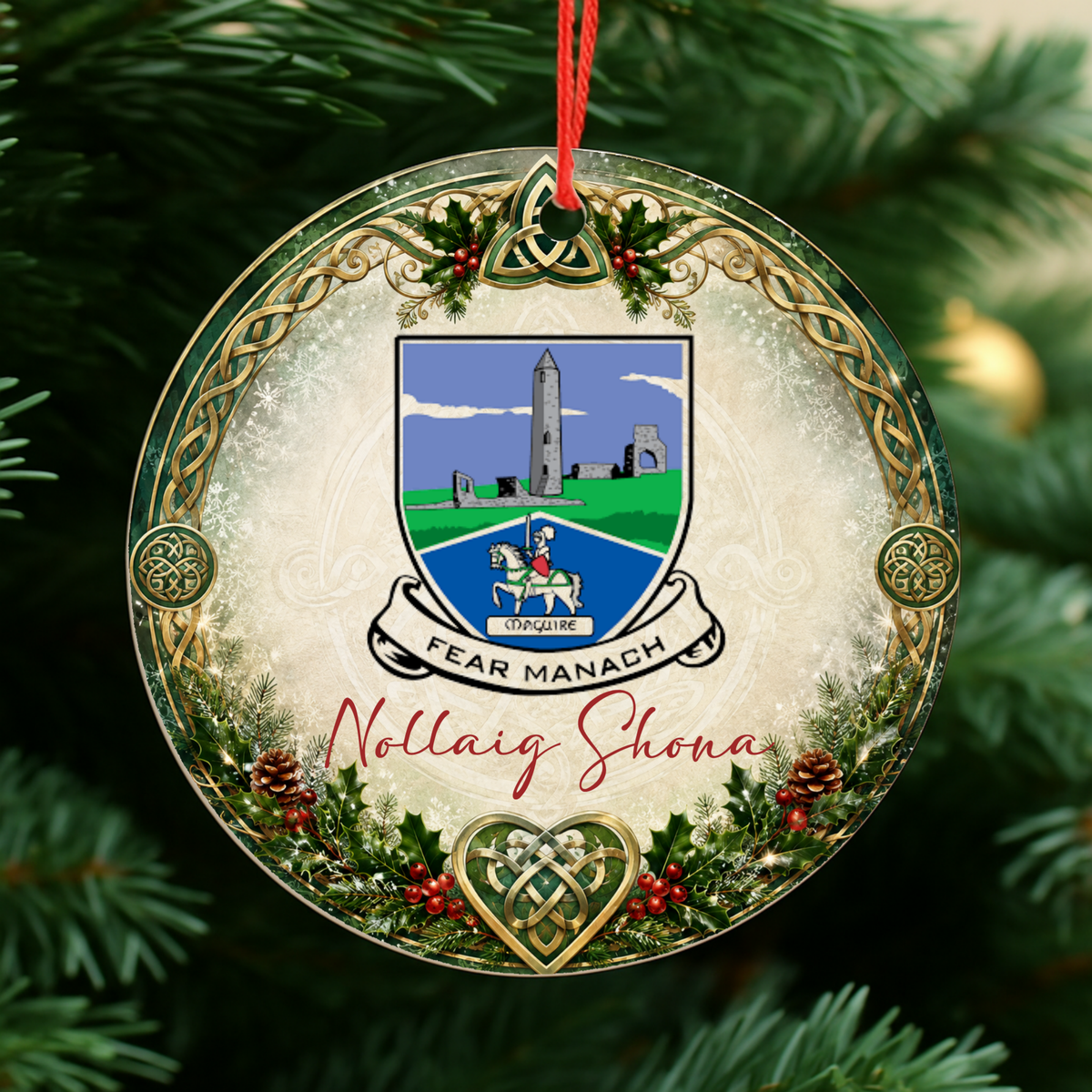 GAA County Fermanagh Christmas Bauble | Irish GAA Decoration
