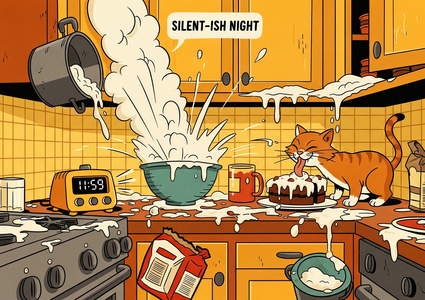 Messy Christmas Chopping Board