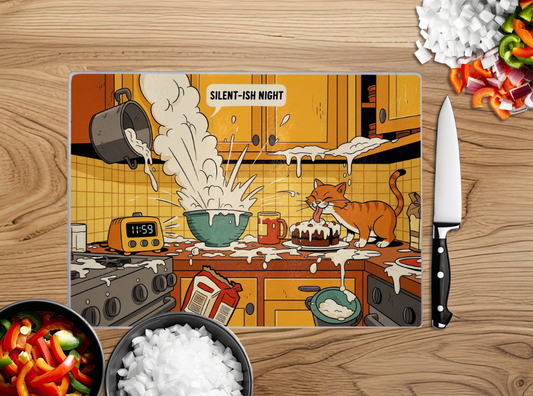 Messy Christmas Chopping Board