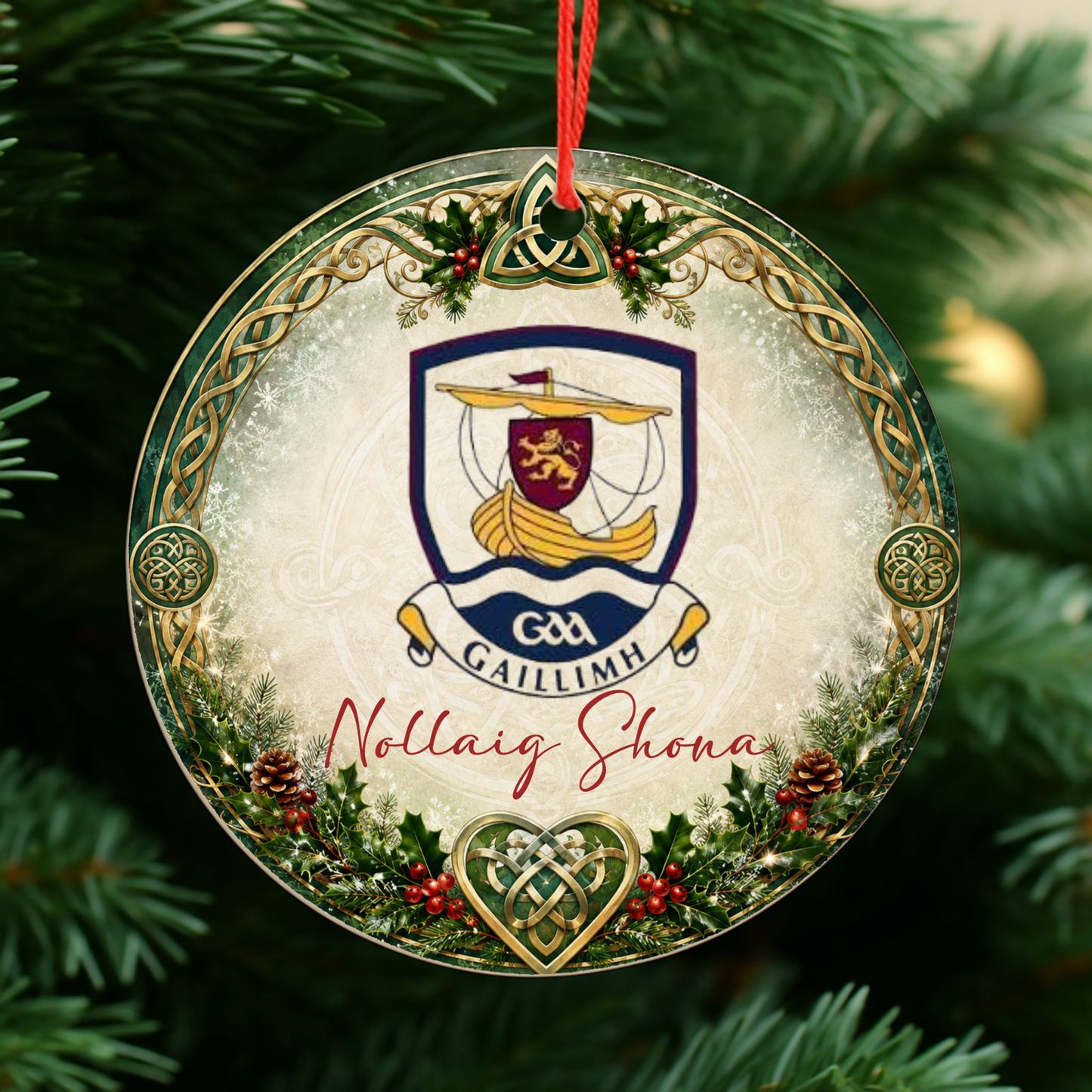 GAA County Galway Christmas Bauble | Irish GAA Decoration