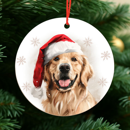 Golden Retriever Dog Christmas Bauble