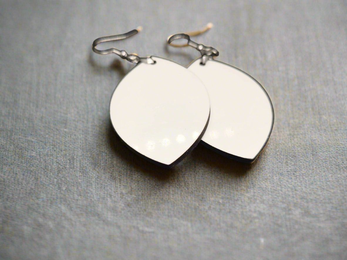 Personalised Leaf Shaped Ear Rings