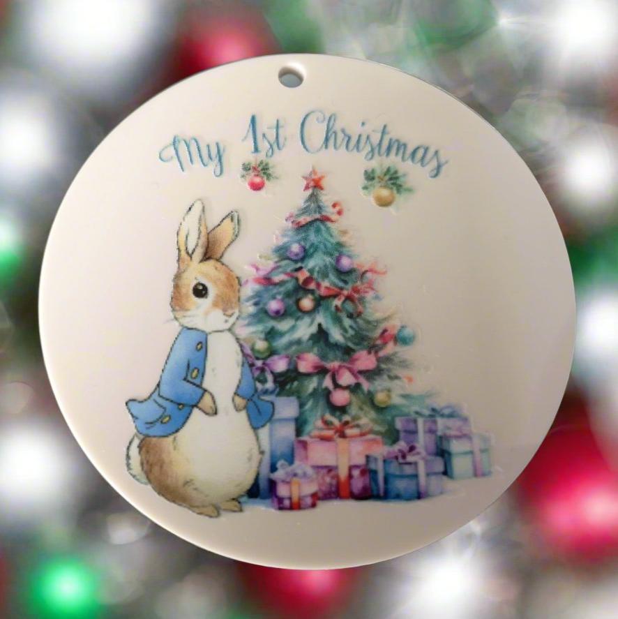 My First Christmas Bauble - Blue Rabbit