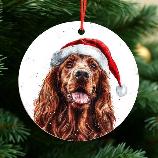 Irish Setter Dog Christmas Bauble