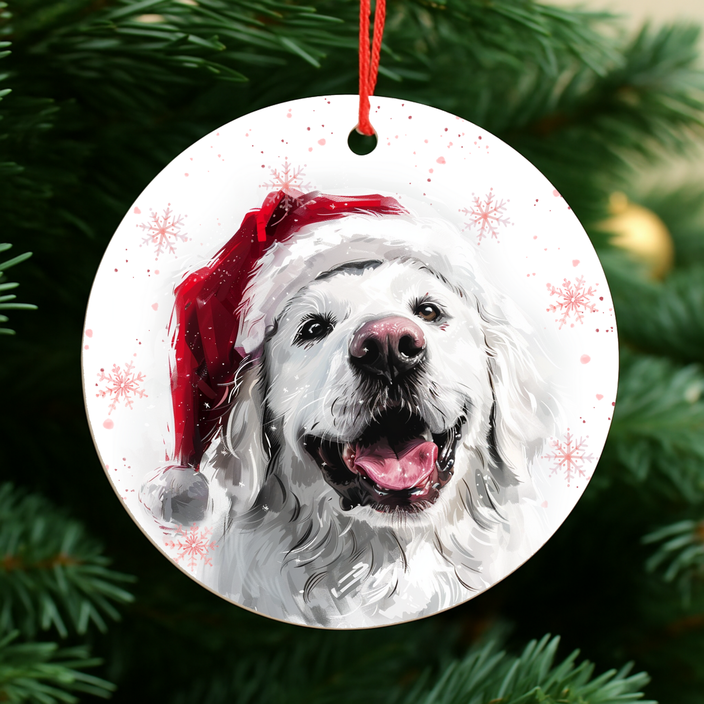 Kuvasz Dog Christmas Bauble
