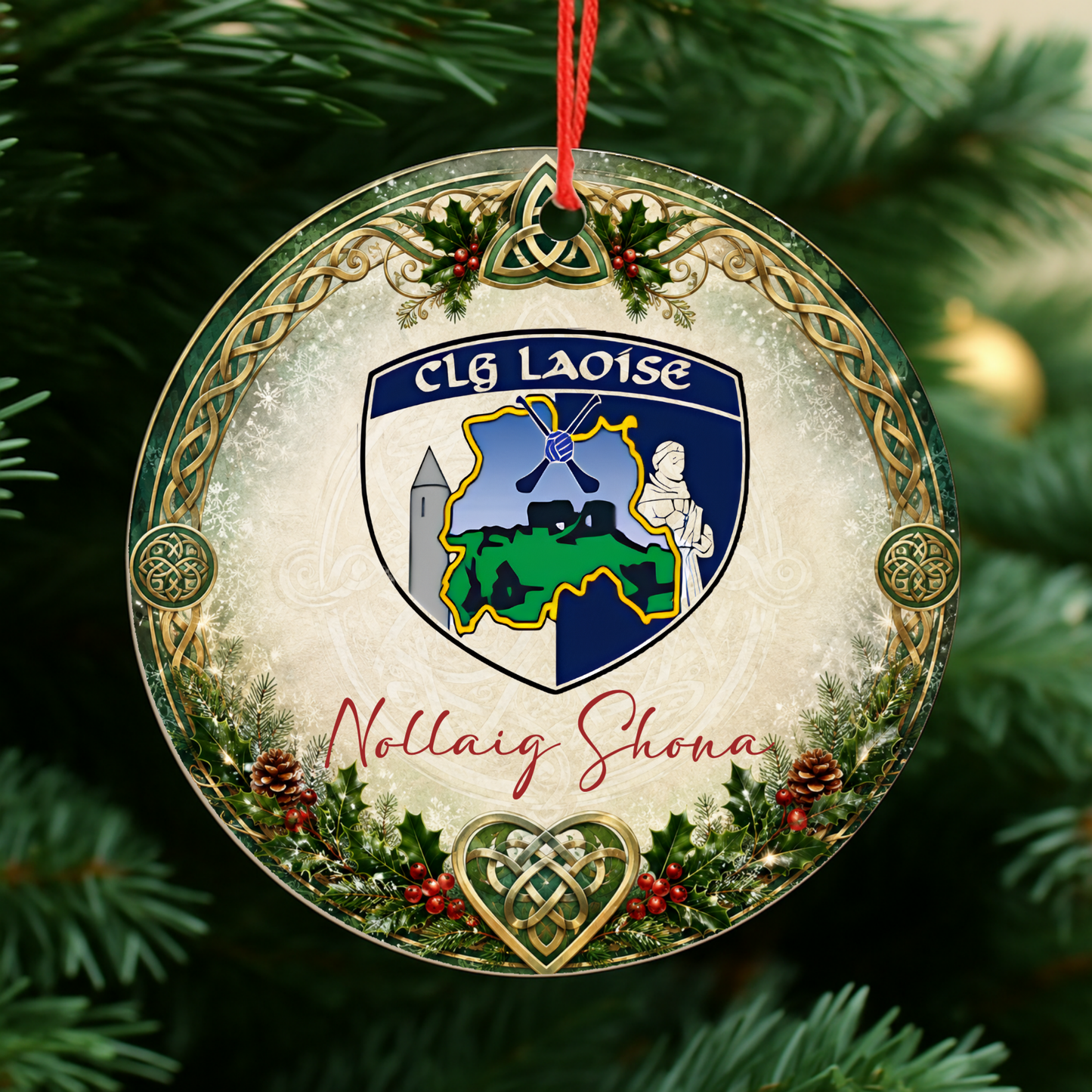 GAA County Laois Christmas Bauble | Irish GAA Decoration