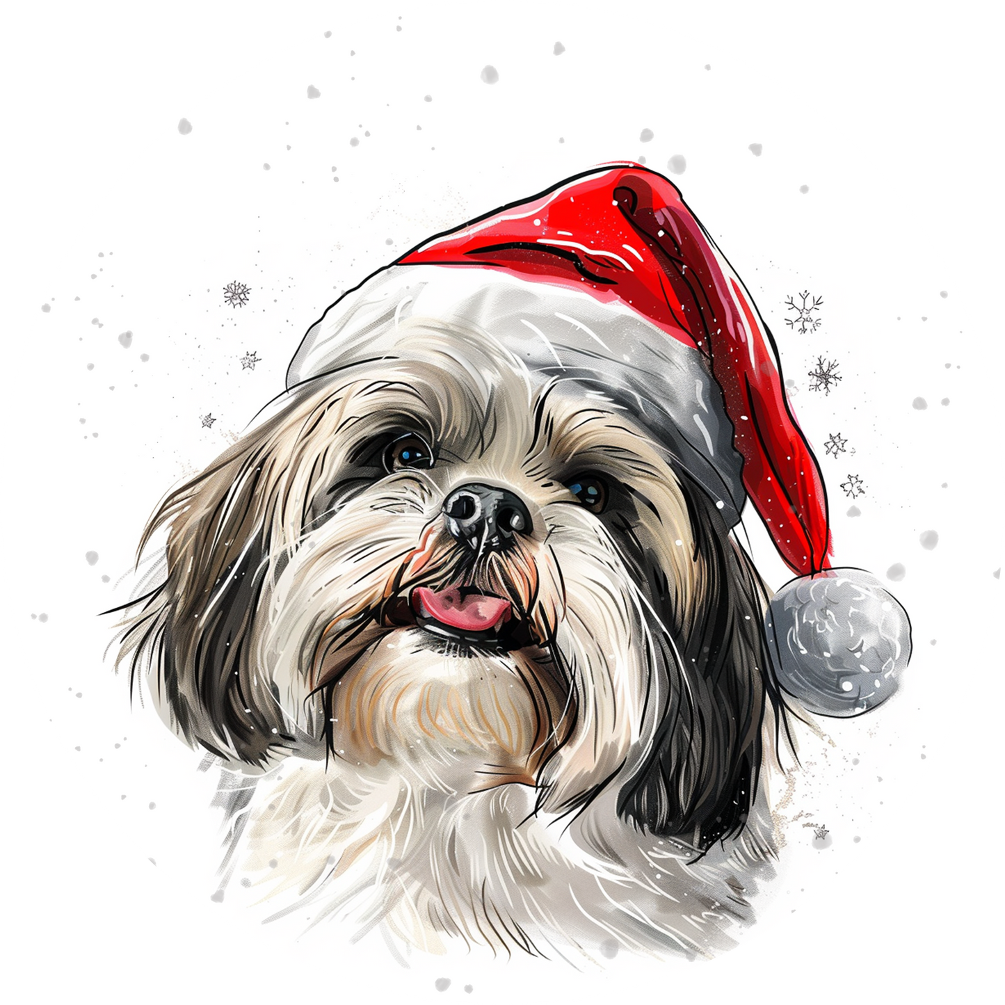 Lhasa Apso Dog Christmas Bauble