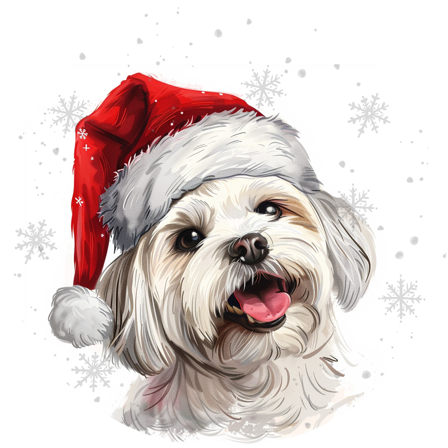 Maltese Dog Christmas Bauble