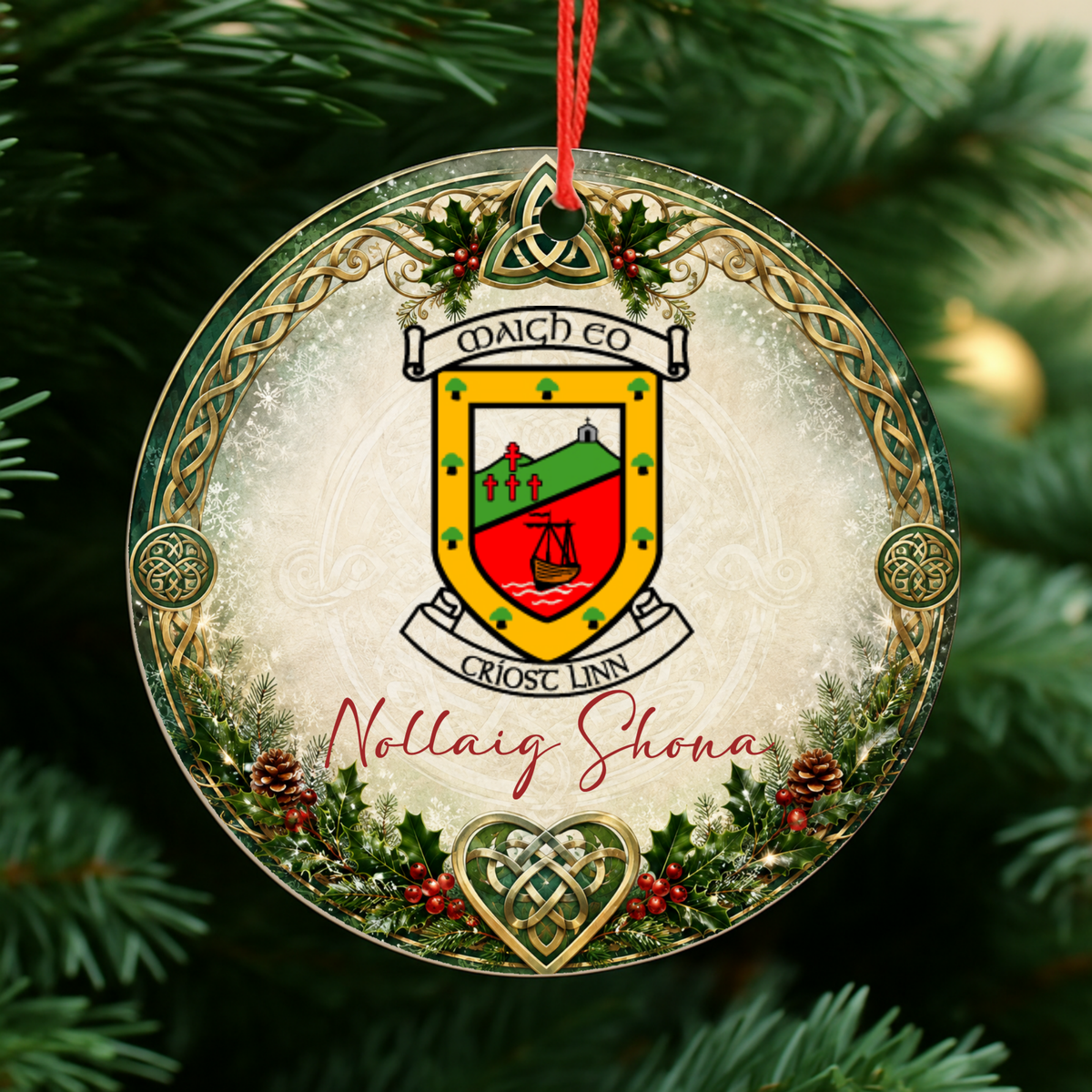 GAA County Mayo Christmas Bauble | Irish GAA Decoration