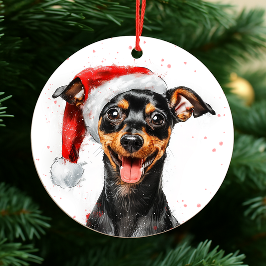 Mini Pinscher Dog Christmas Bauble