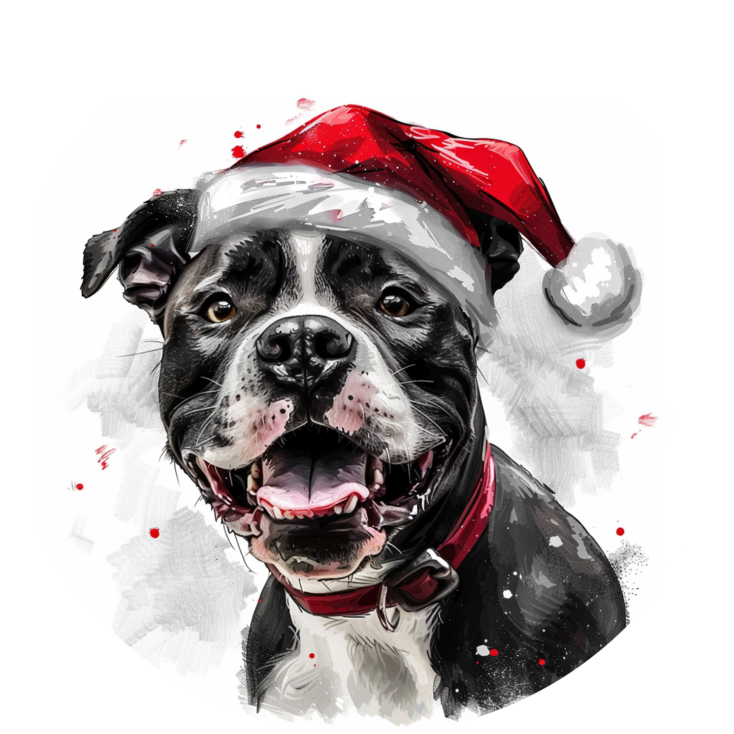 Pitbull Dog Christmas Bauble
