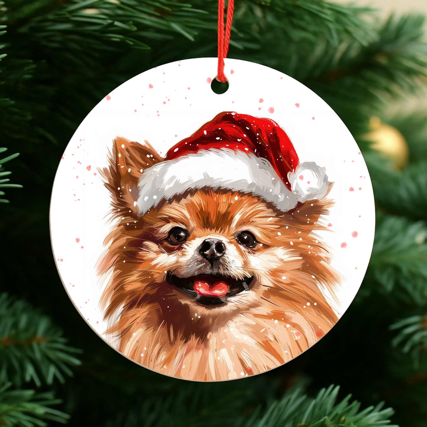Pomeranian Dog Christmas Bauble