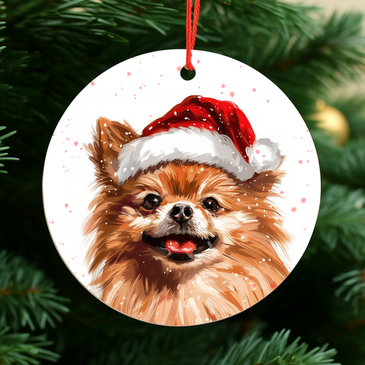 Pomeranian Dog Christmas Bauble