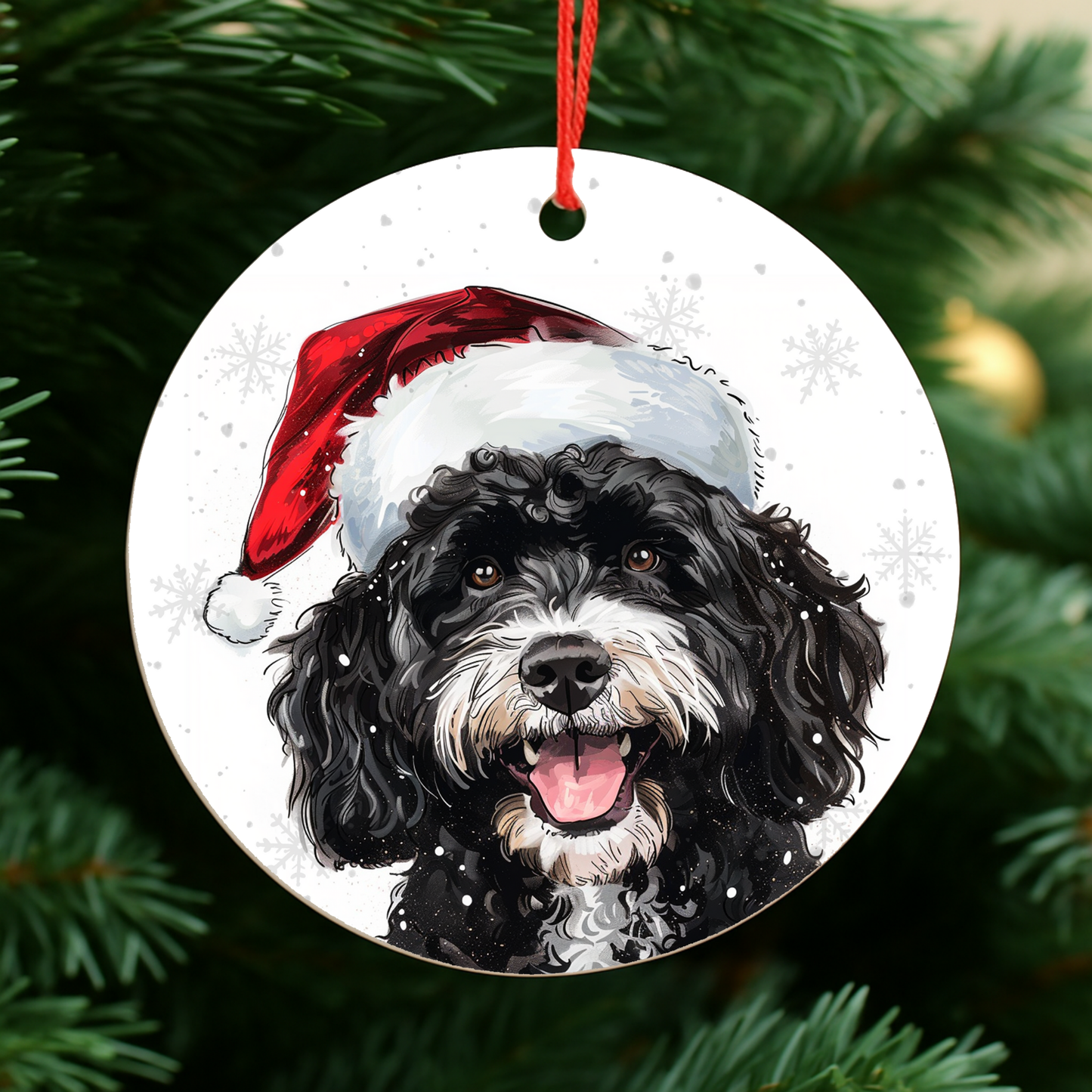 Portuguese Water Dog Christmas Bauble