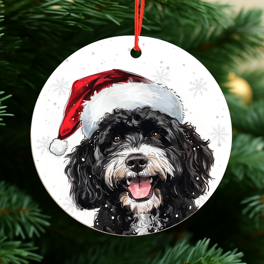 Portuguese Water Dog Christmas Bauble