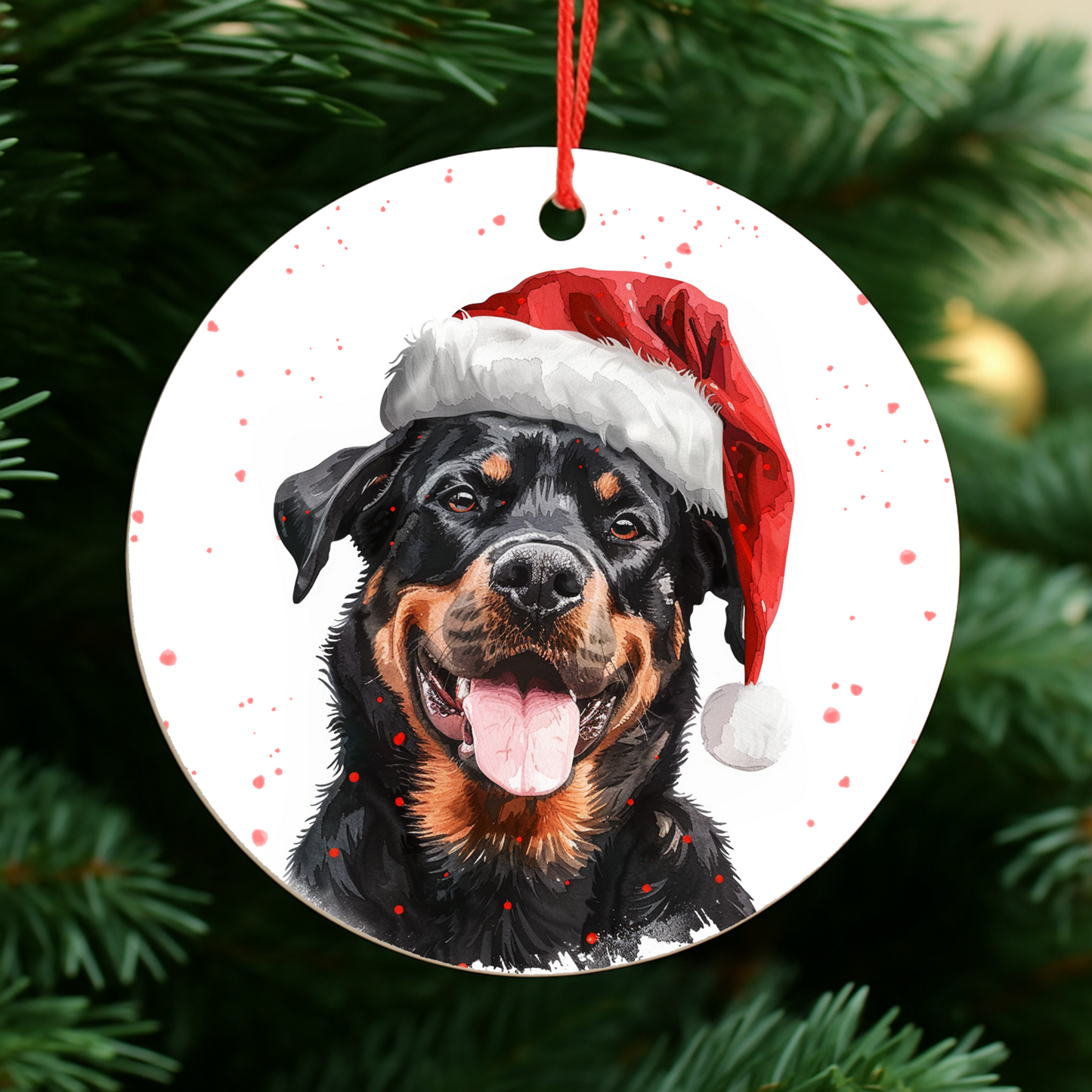 Rottweiler Dog Christmas Bauble