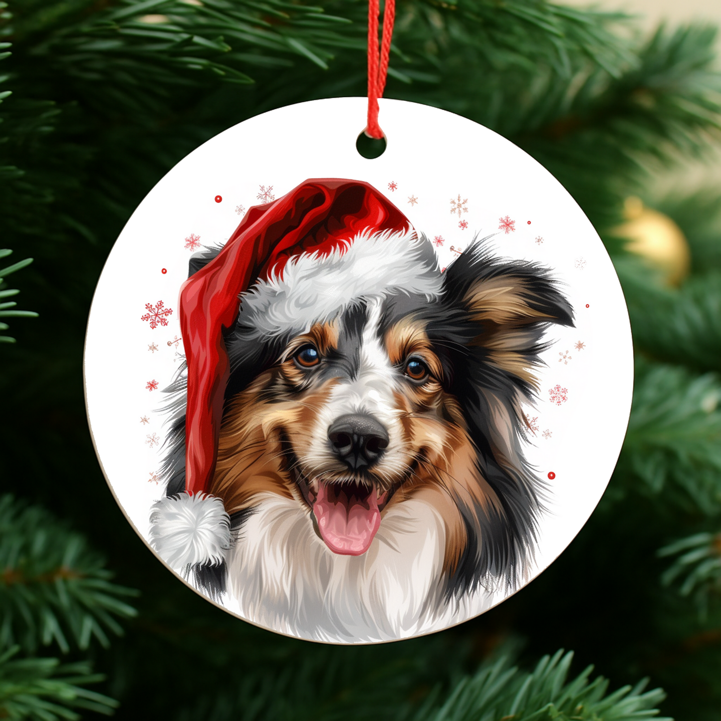 Sheltie Dog Christmas Bauble