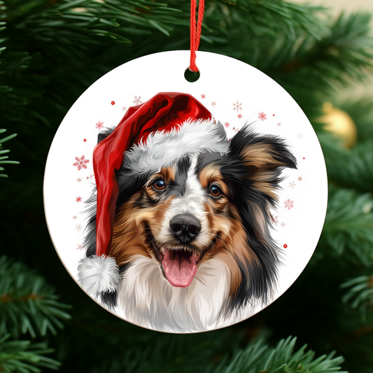 Sheltie Dog Christmas Bauble