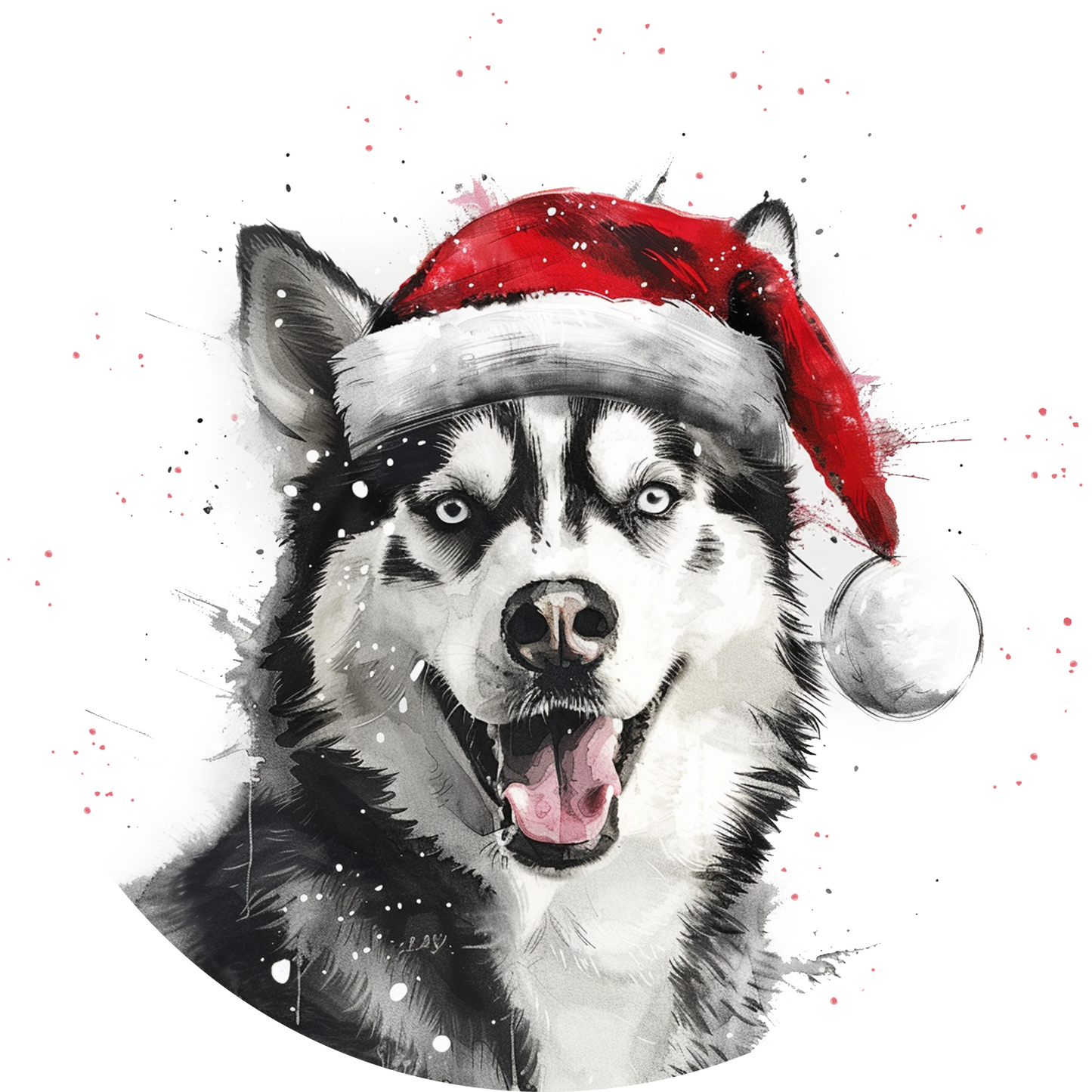 Siberian Husky Dog Christmas Bauble