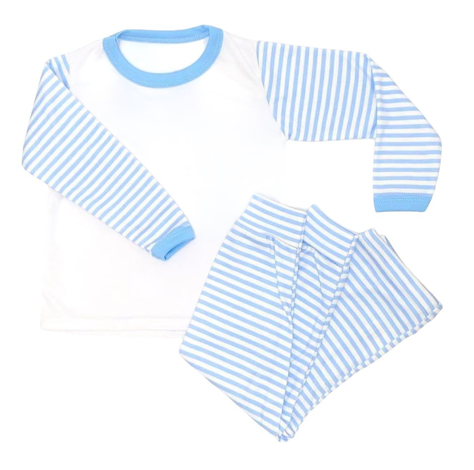 Personalised Kids Striped Pyjamas - 7 Colours