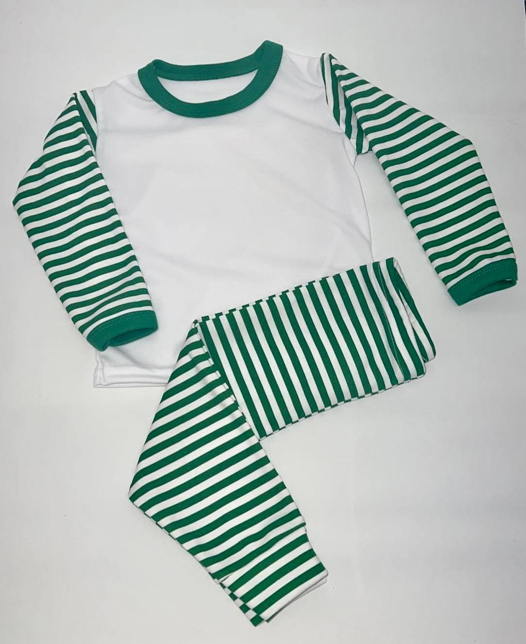 Personalised Kids Striped Pyjamas - 7 Colours