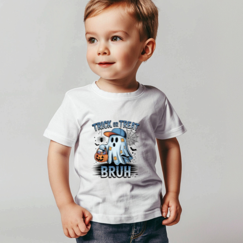 Trick or Treat Bruh Kids Halloween T-Shirt