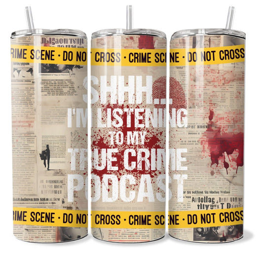 True Crime Podcast 20oz Hot and Cold Tumbler