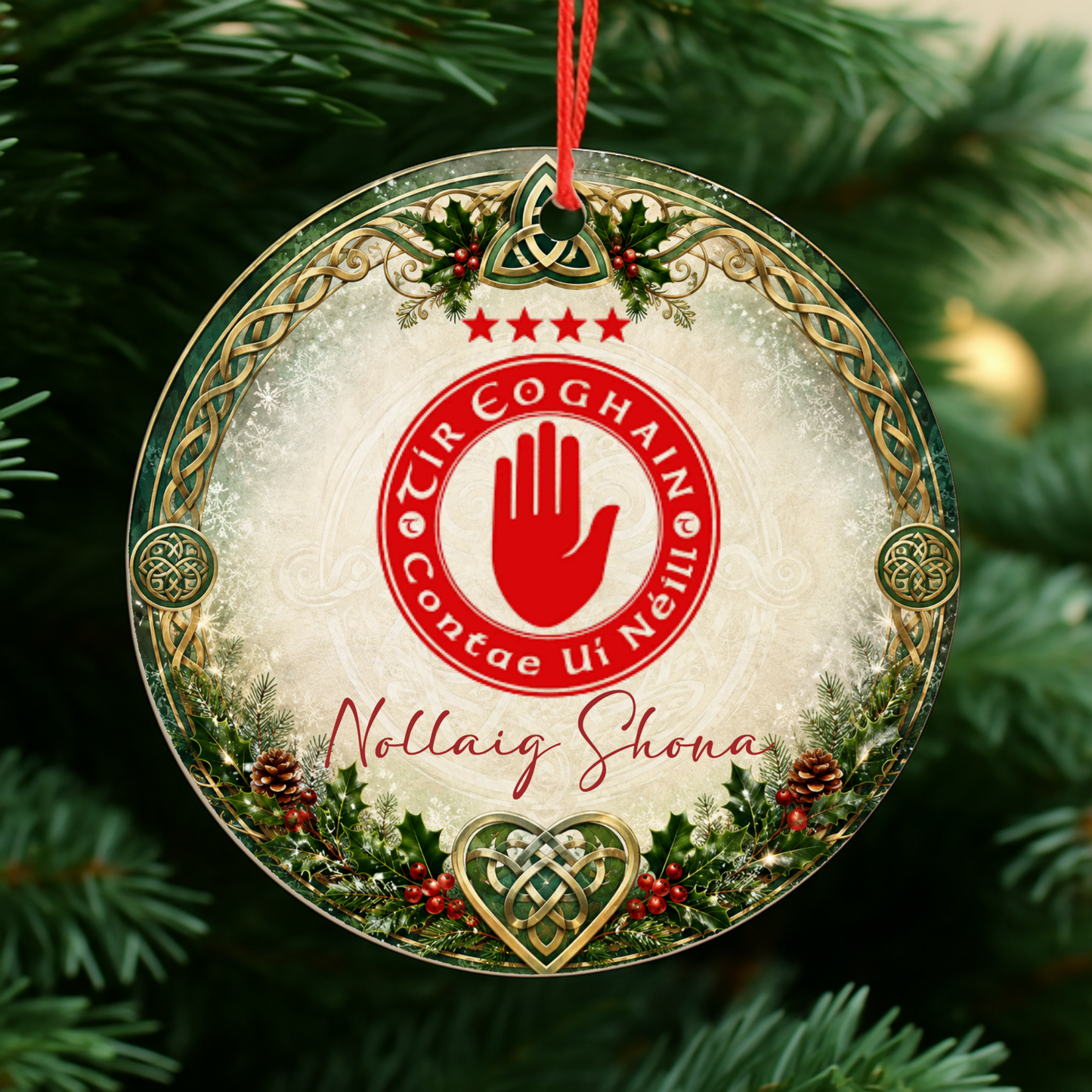GAA County Tyrone Christmas Bauble | Irish GAA Decoration