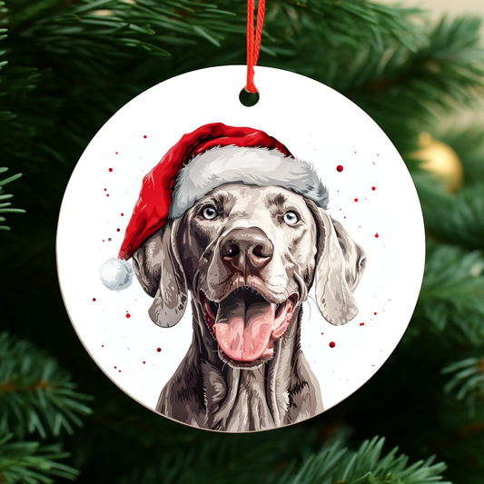 Weimaraner Dog Christmas Bauble
