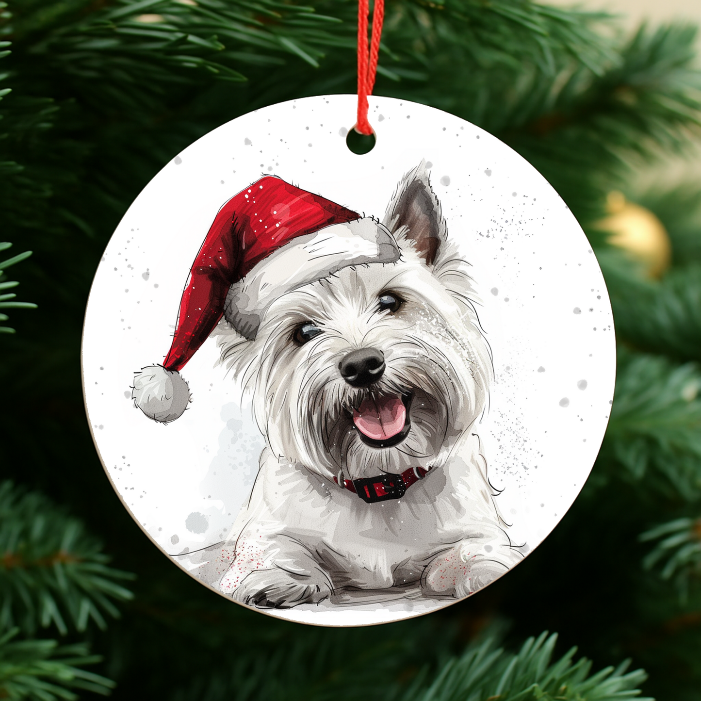 West Highland Terrier Dog Christmas Bauble