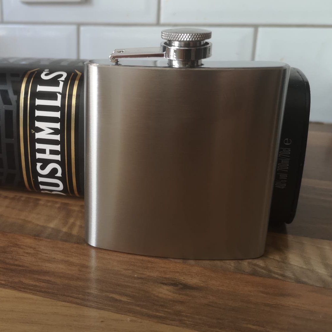 165ml Stainless Steel Hip Flask - Personalised