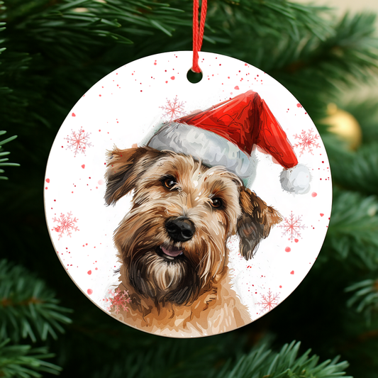 Wheaten Terrier Dog Cute Christmas Bauble