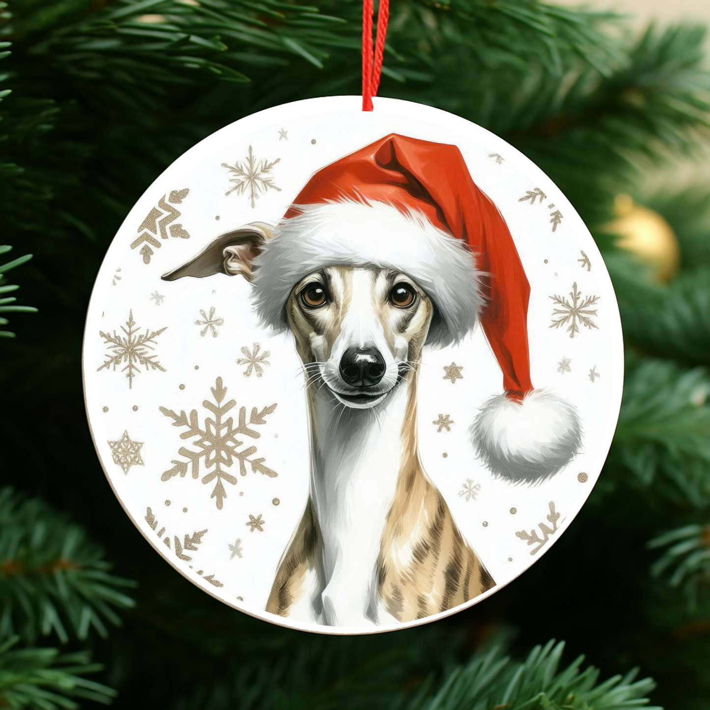 Whippet Dog Cute Christmas Bauble