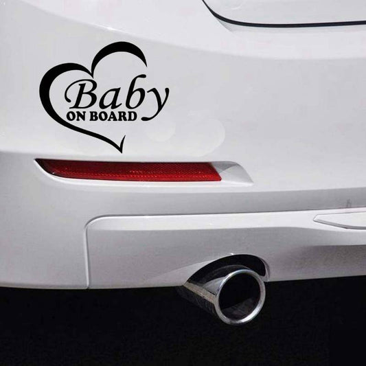 Baby On Board Heart Car Bumper Sticker