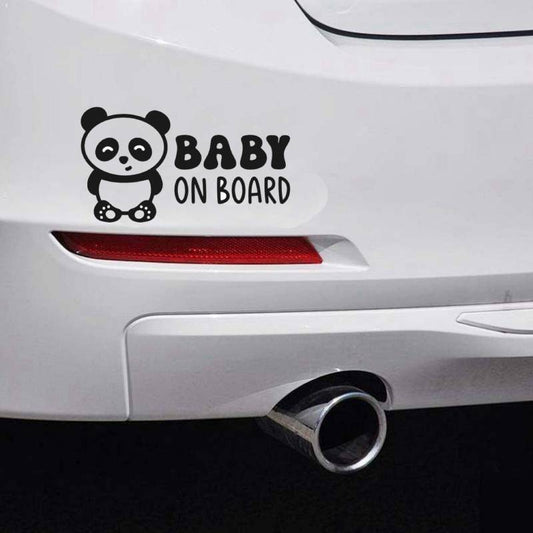 Baby On Board Panda Car Bumper Sticker