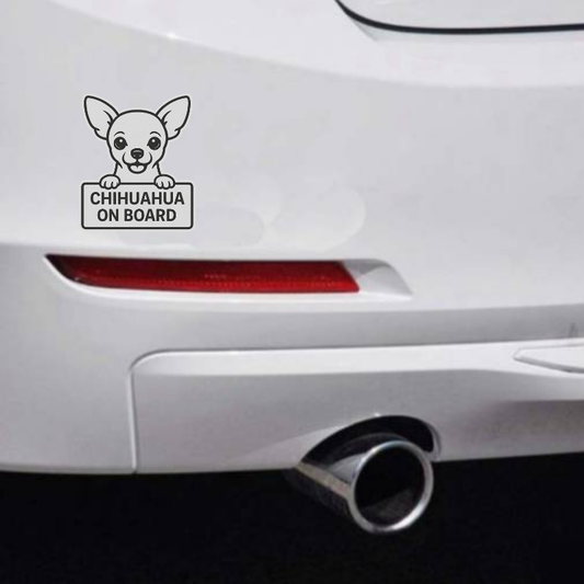 Chihuahua Dog On Board Car Bumper Sticker