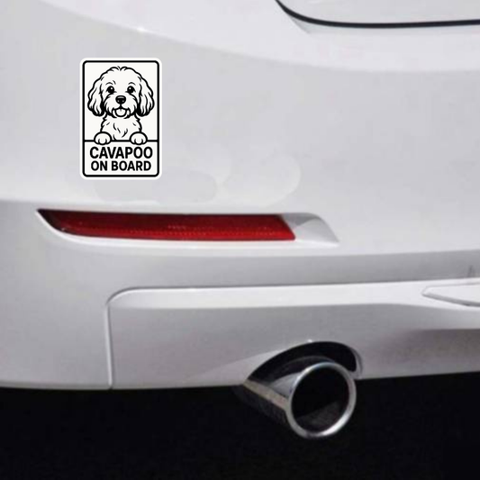 Cavapoo On Board Car Bumper Sticker