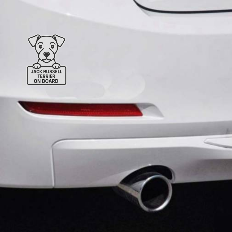 Jack Russell Dog On Board Car Bumper Sticker