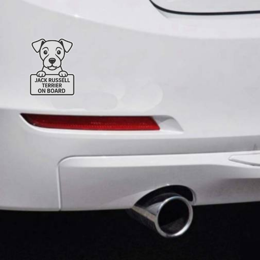 Jack Russell Dog On Board Car Bumper Sticker