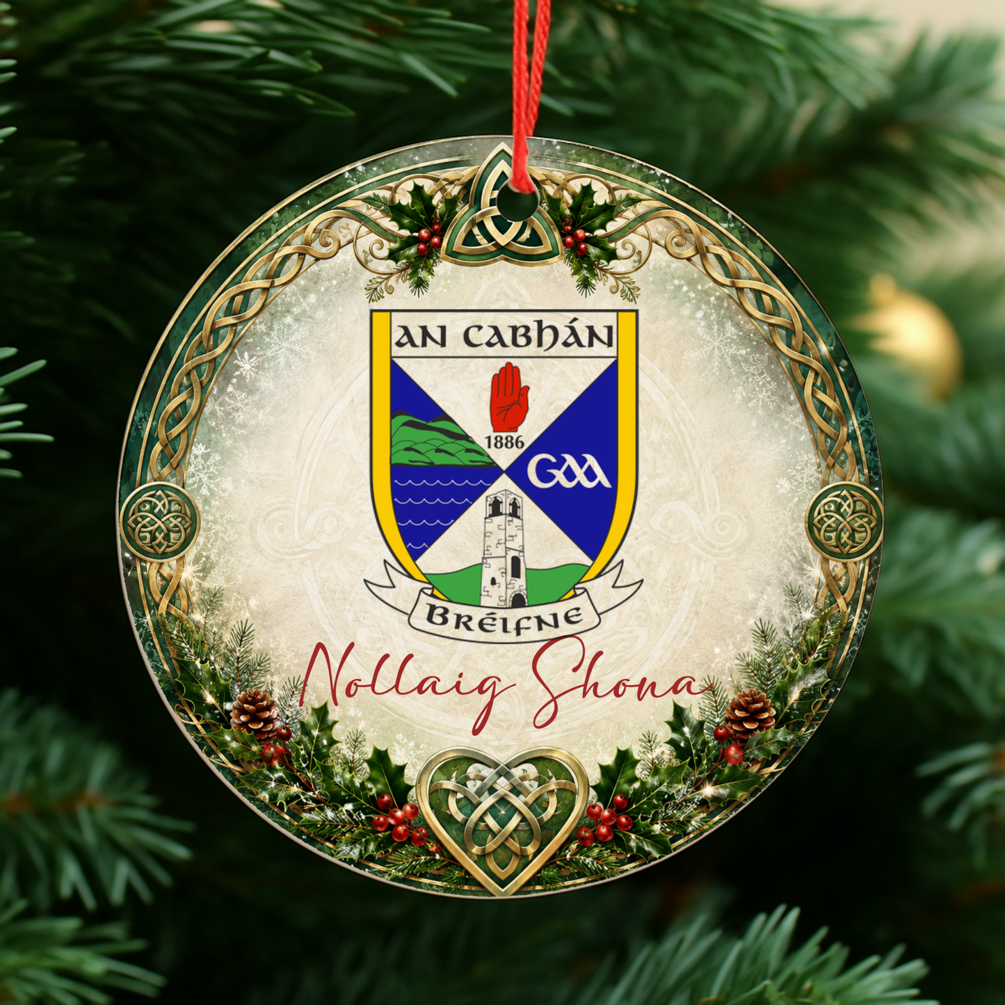 GAA County Cavan Christmas Bauble | Irish GAA Decoration