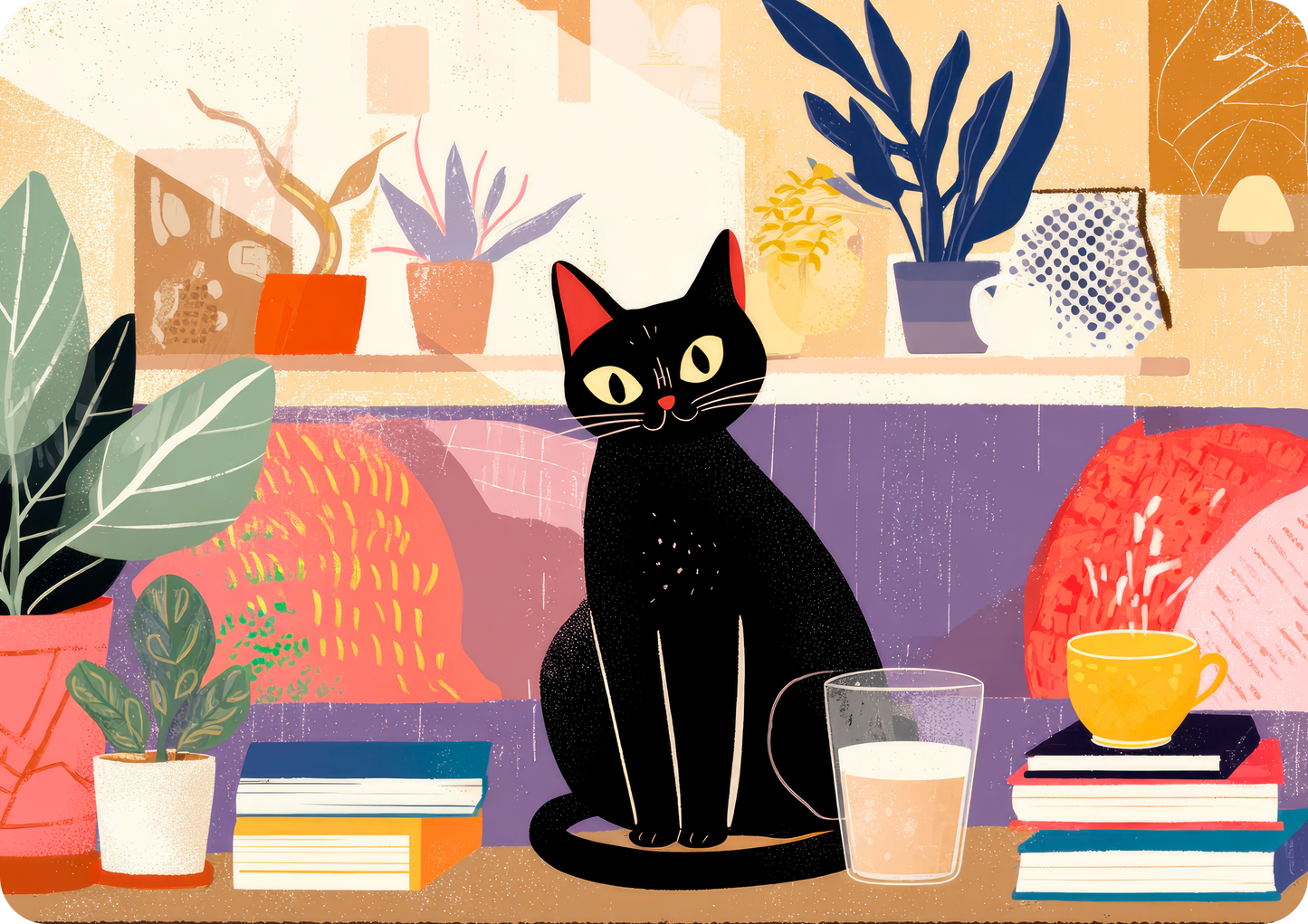 Artistic Cat Chopping Board